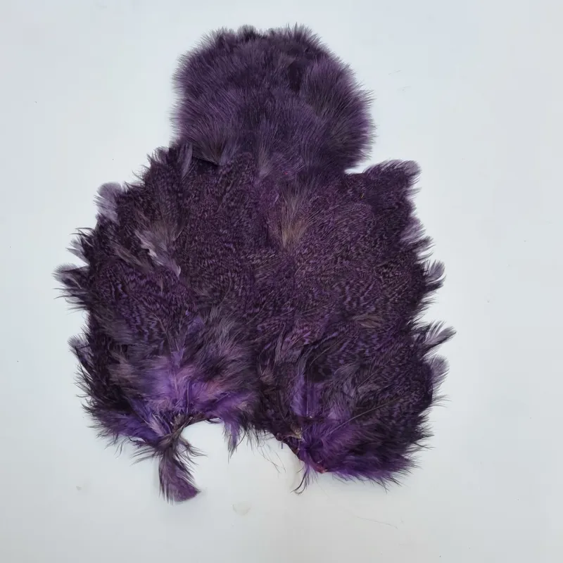 Whiting Coq de Leon Hen Soft Hackle with Chickabou in Speckled Purple-1